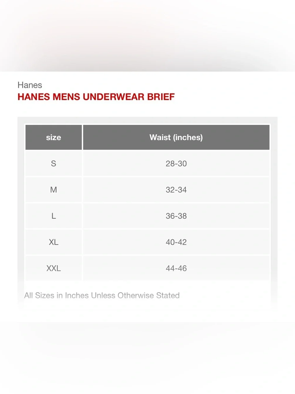 Hanes Men's Stretch Tagless Briefs - 6 Pack NIB Size S